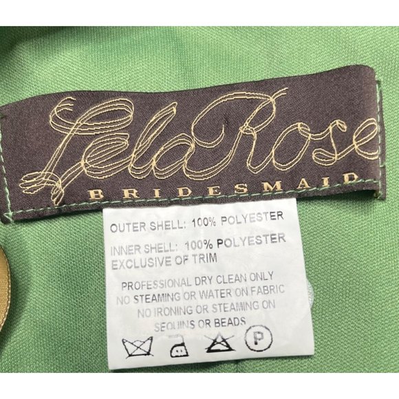 Lela Rose Bridesmaid Clover Belted VNeck Draped Gown by Dessy LR174 Size 8 - Picture 11 of 16